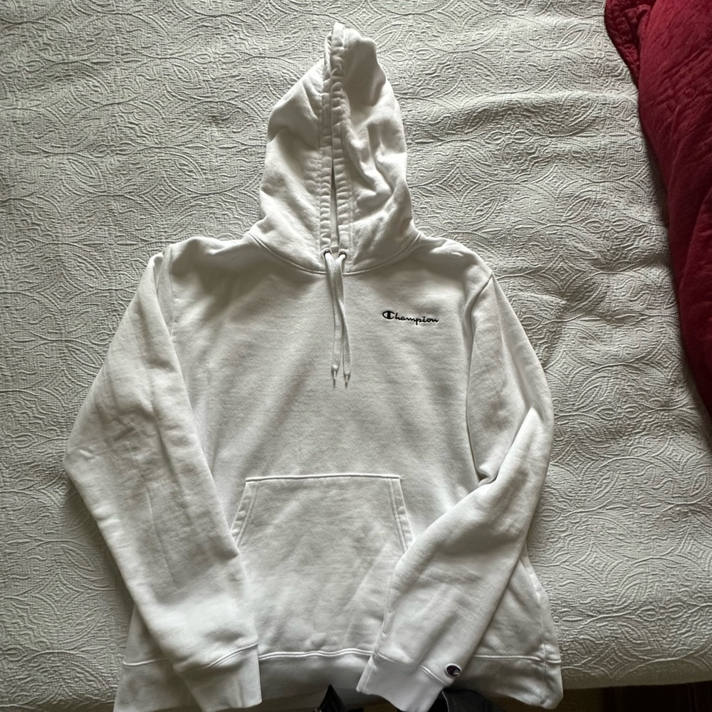 Champion men’s white hoodie XL